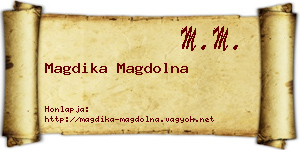 Magdika Magdolna névjegykártya